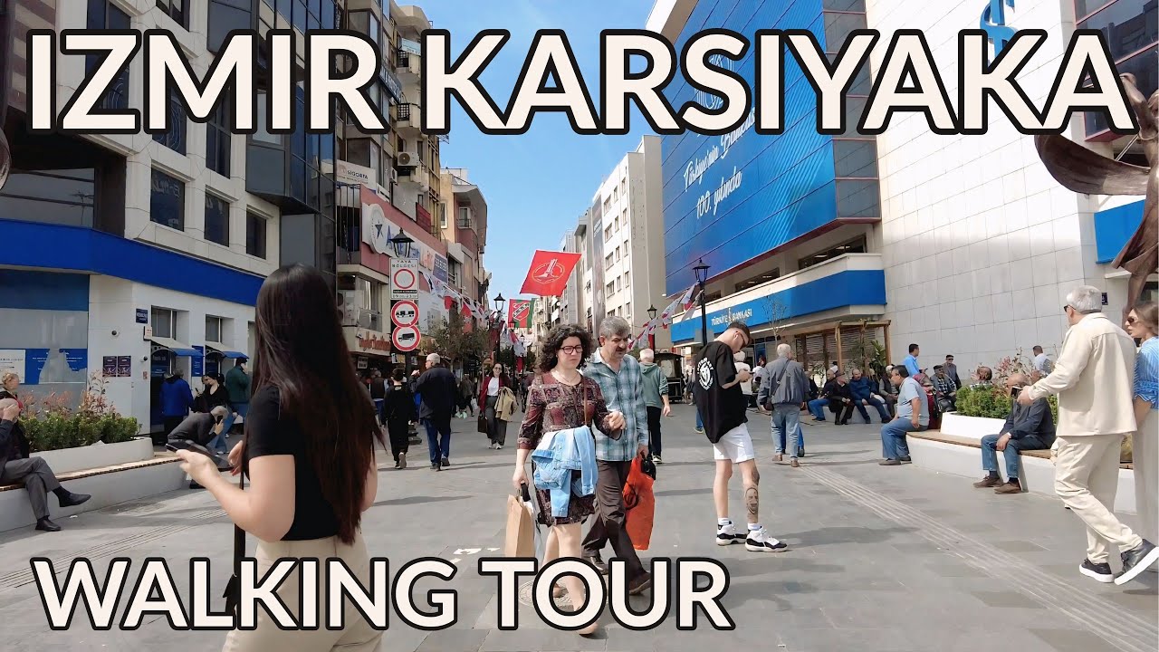 🇹🇷 A Walk in Karşıyaka, İzmir – 4K Turkey Travel Guide (March 2025)