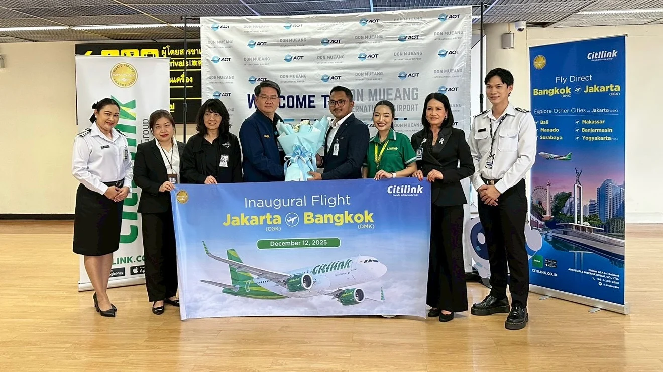 Citilink’s new Jakarta-Bangkok service gets a warm welcome at Don Mueang